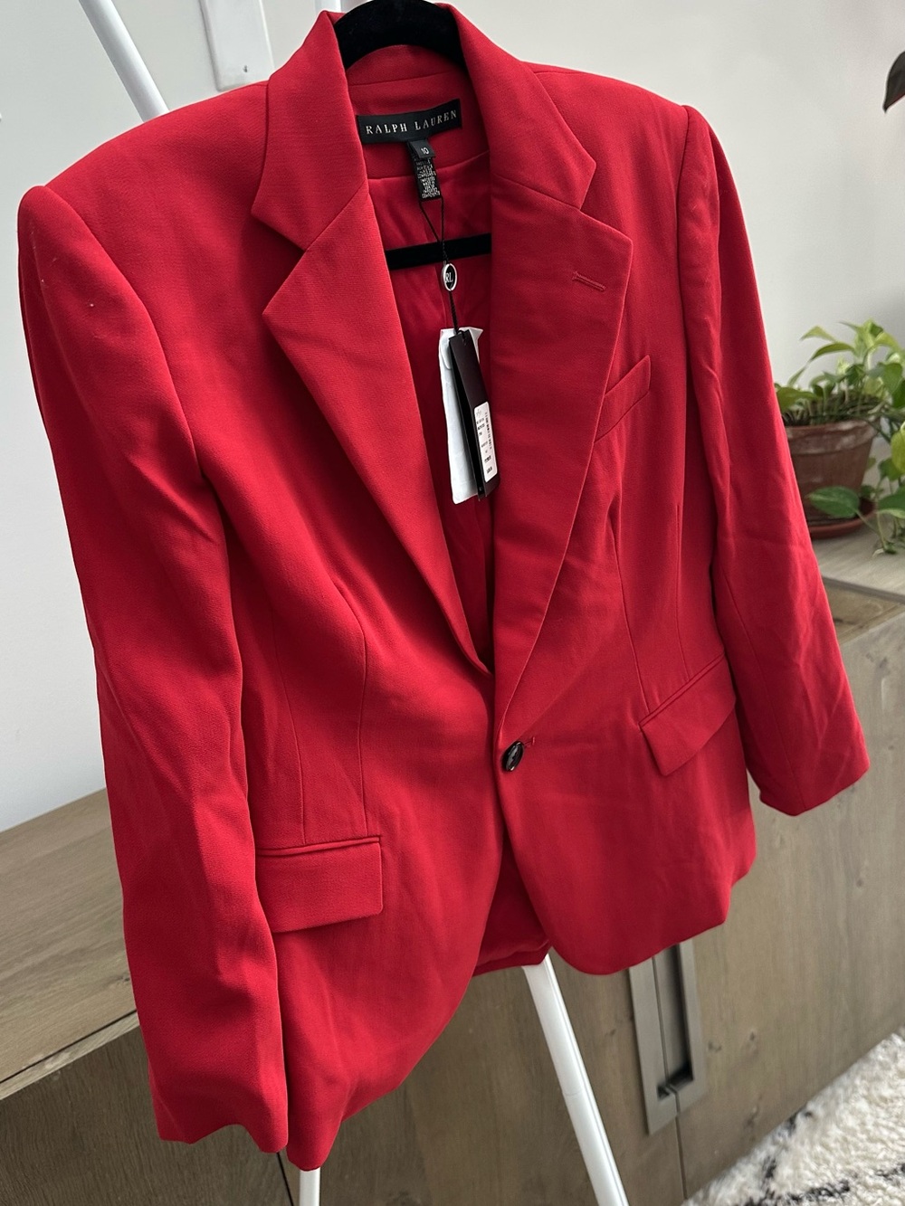 NWT Ralph Lauren Bold Red Single-Button Blazer - Picture 16 of 16
